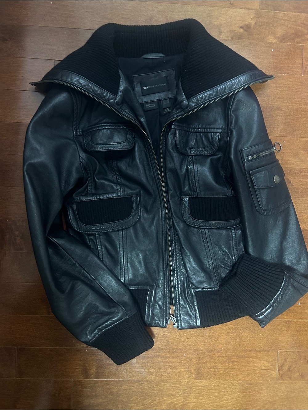 MNG leather jacket